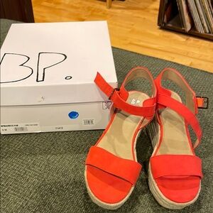 BP Coral Faux Suede Wedge Sandals (sz 8)